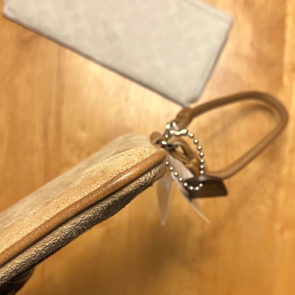 Coach Hampton Tan Suede Wristlet with Buckle 4754 - Picture 7 of 11